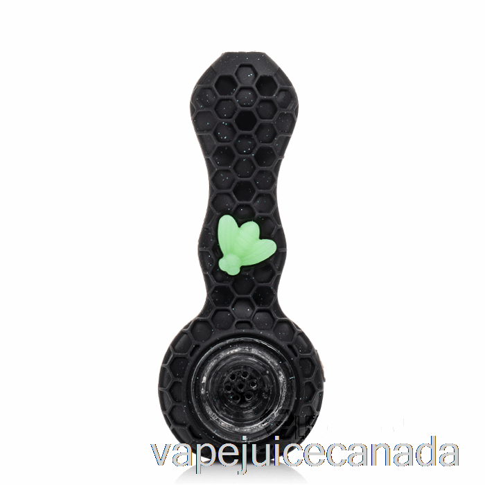 Vape Juice Stratus Bee Silicone Spoon Shiny Panther (Glitter Black / UV Green Bee)